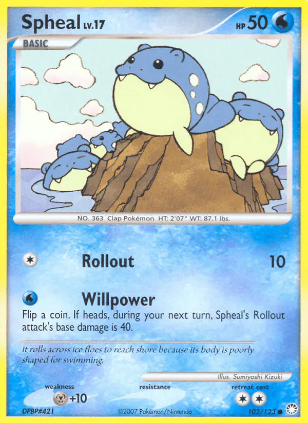 Carta Spheal 102/123 de Mysterious Treasures