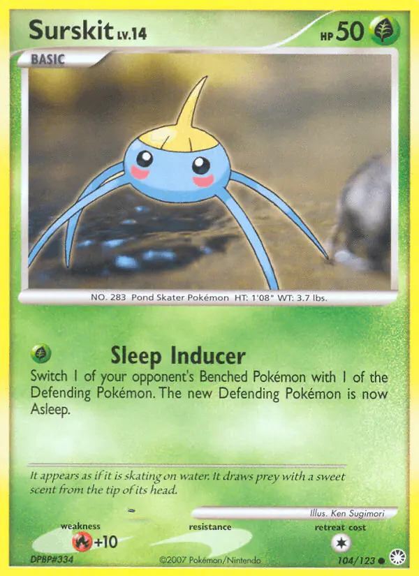 Carta Surskit 104/123 de Mysterious Treasures