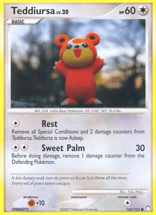 Carta Teddiursa 105/123 de Mysterious Treasures
