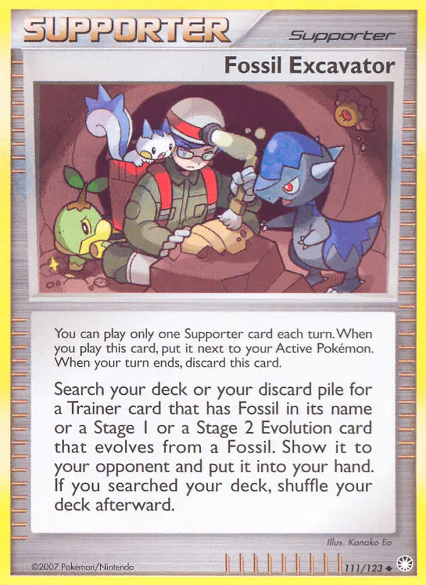 Carta Fossil Excavator 111/123 de Mysterious Treasures