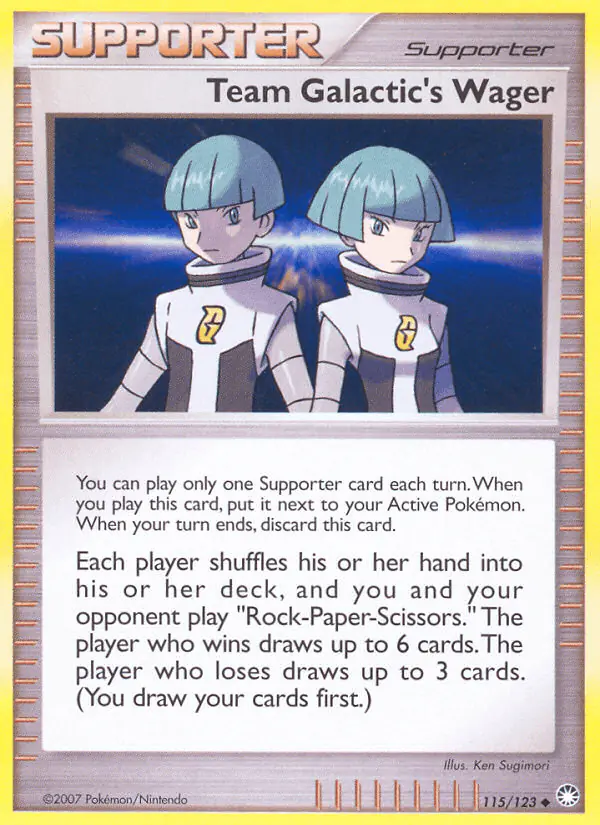 Carta Team Galactic's Wager 115/123 de Mysterious Treasures