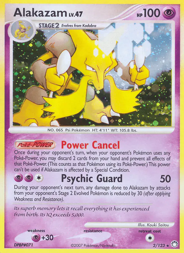 Carta Alakazam 2/123 de Mysterious Treasures