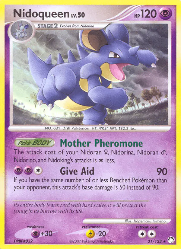 Carta Nidoqueen 31/123 de Mysterious Treasures