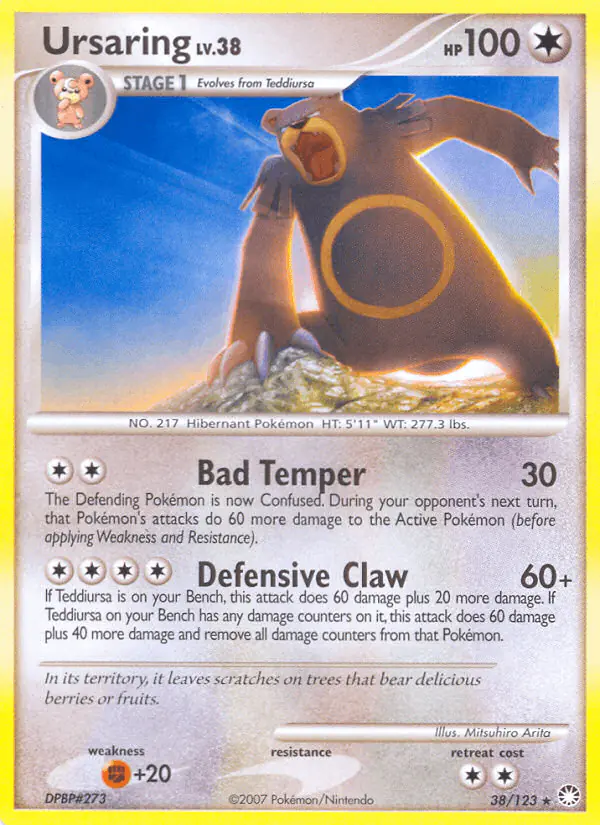 Carta Ursaring 38/123 de Mysterious Treasures