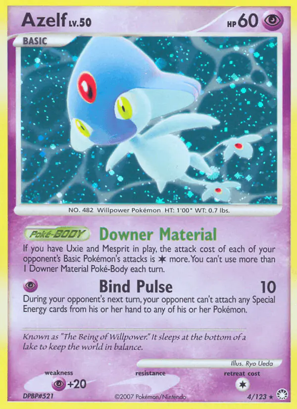 Carta Azelf 4/123 de Mysterious Treasures