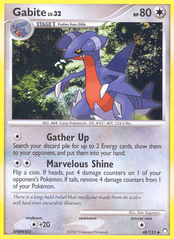 Carta Gabite 48/123 de Mysterious Treasures