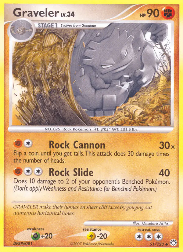 Carta Graveler 51/123 de Mysterious Treasures