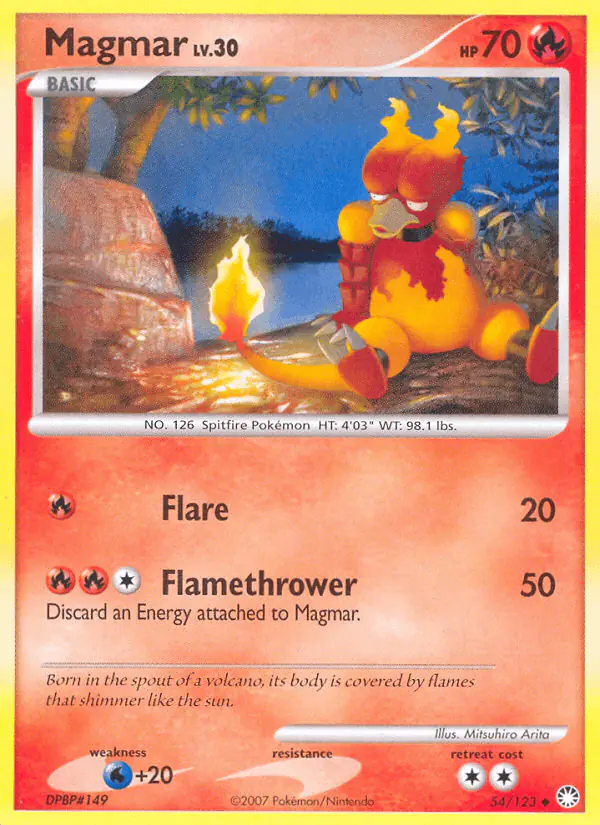 Carta Magmar 54/123 de Mysterious Treasures