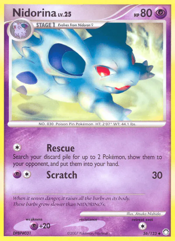 Carta Nidorina 56/123 de Mysterious Treasures