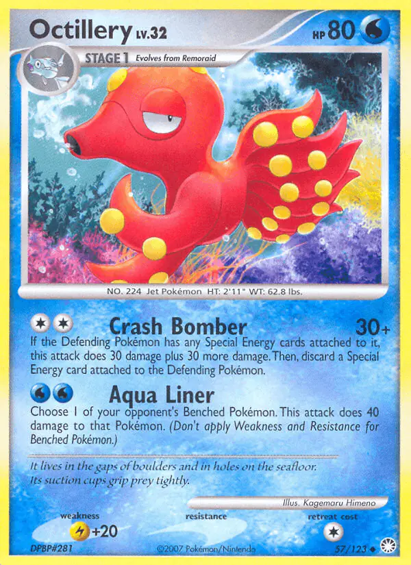Carta Octillery 57/123 de Mysterious Treasures