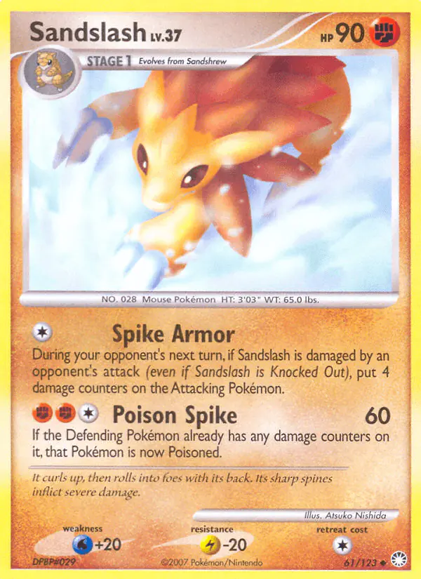 Carta Sandslash 61/123 de Mysterious Treasures