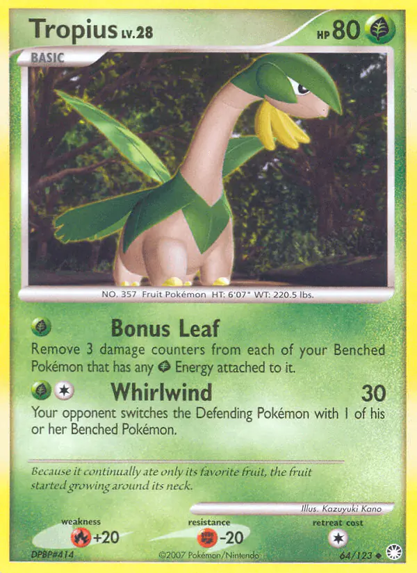 Carta Tropius 64/123 de Mysterious Treasures