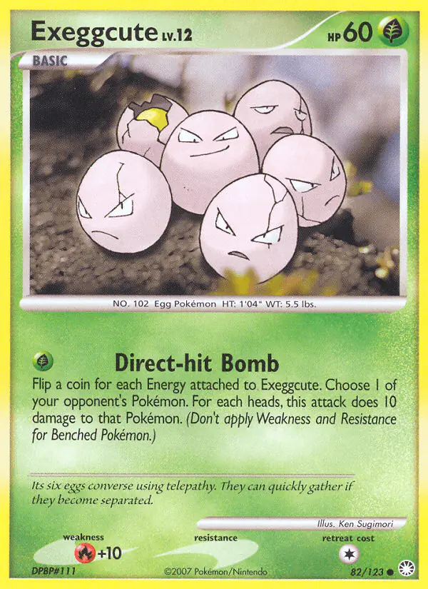 Carta Exeggcute 82/123 de Mysterious Treasures