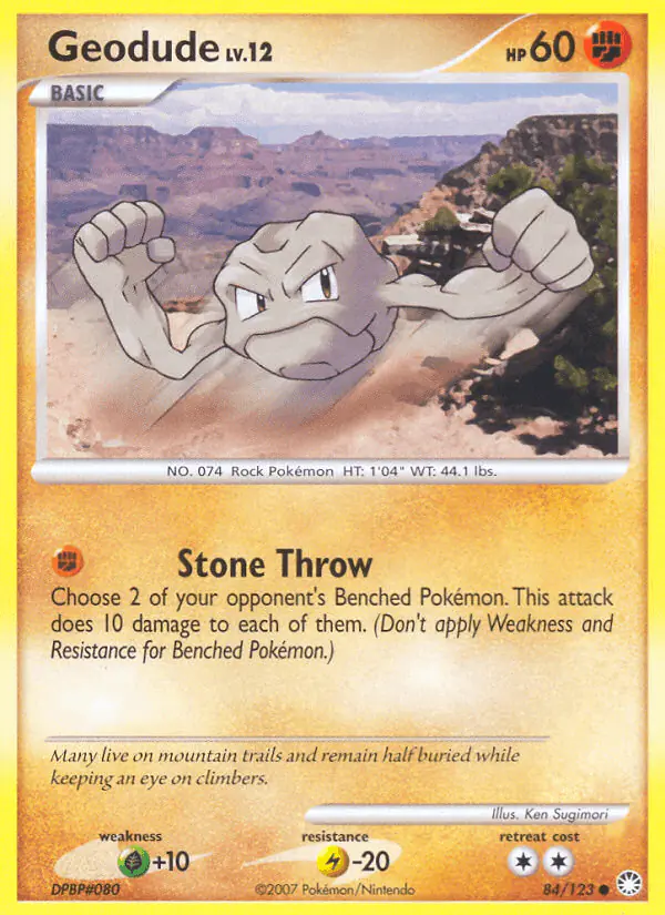 Carta Geodude 84/123 de Mysterious Treasures