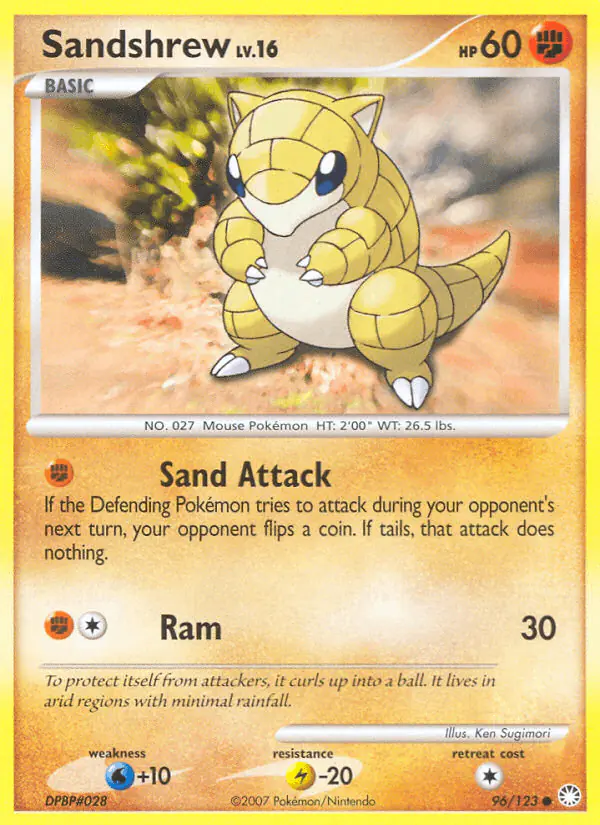 Carta Sandshrew 96/123 de Mysterious Treasures