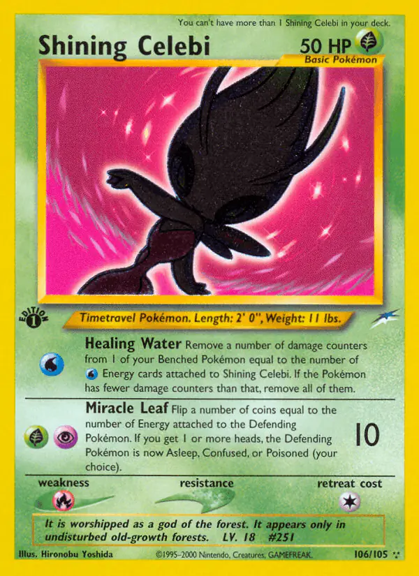 Carta Shining Celebi 106/105 de Neo Destiny