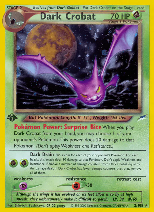 Carta Dark Crobat 2/105 de Neo Destiny
