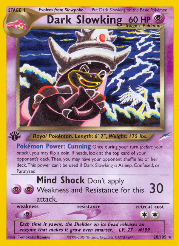 Carta Dark Slowking 20/105 de Neo Destiny