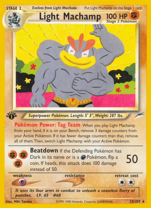 Carta Light Machamp 25/105 de Neo Destiny