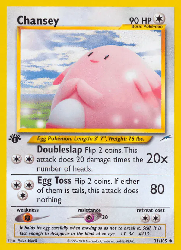 Carta Chansey 31/105 de Neo Destiny