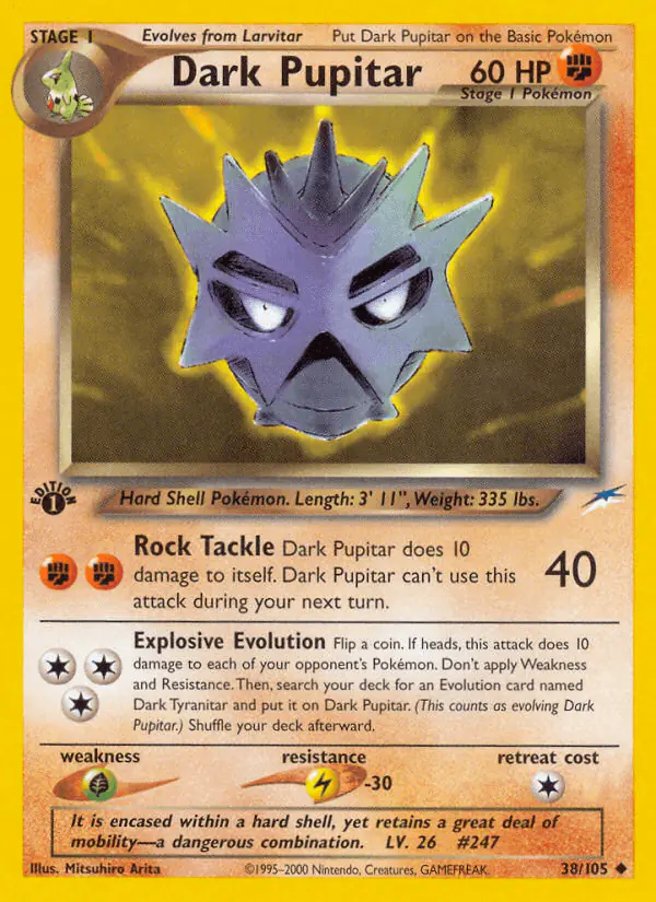 Carta Dark Pupitar 38/105 de Neo Destiny