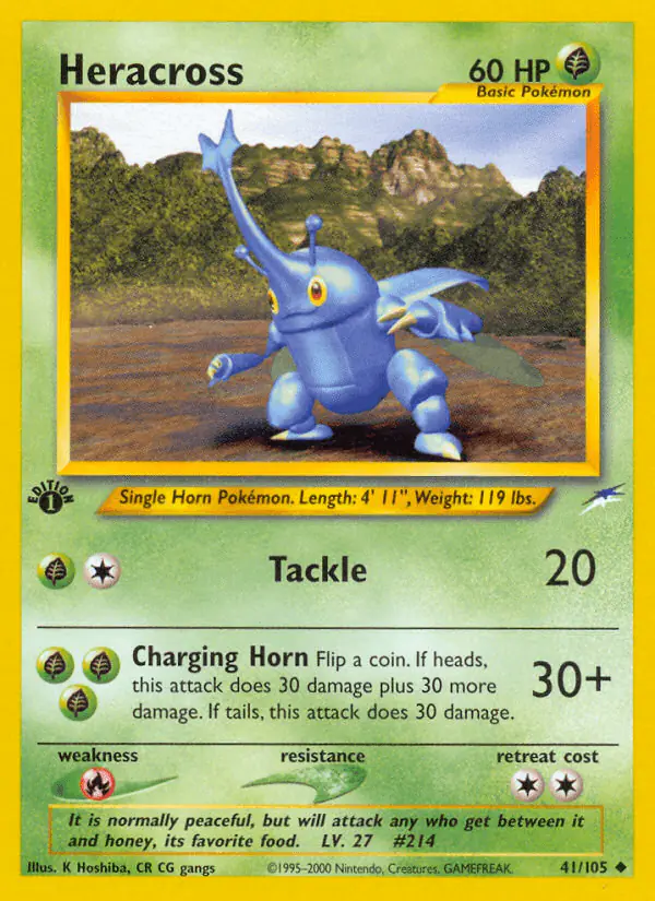 Carta Heracross 41/105 de Neo Destiny
