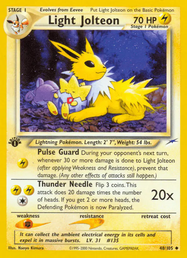 Carta Light Jolteon 48/105 de Neo Destiny