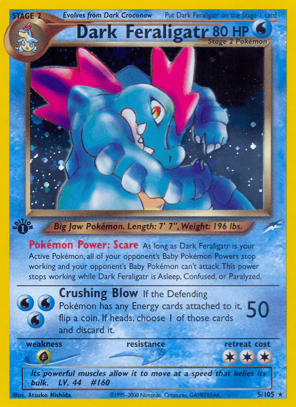 Carta Dark Feraligatr 5/105 de Neo Destiny
