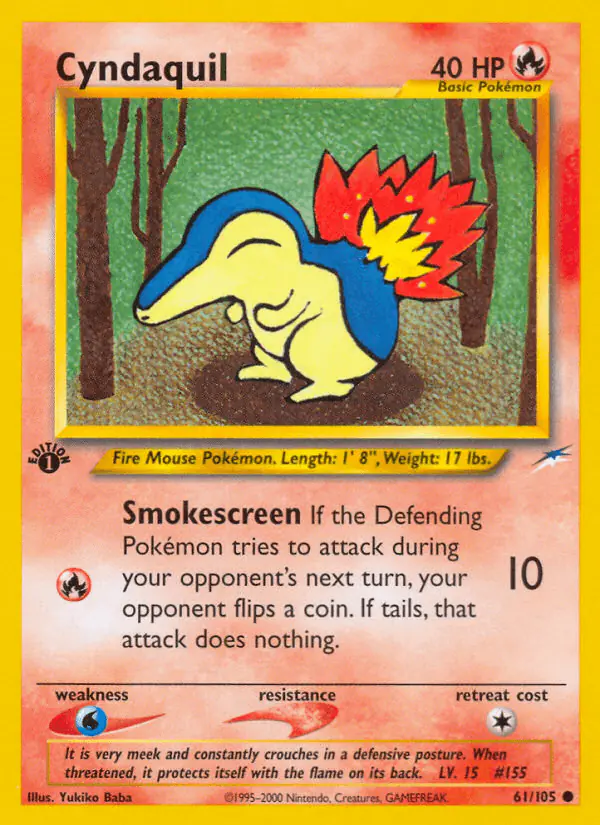 Carta Cyndaquil 61/105 de Neo Destiny