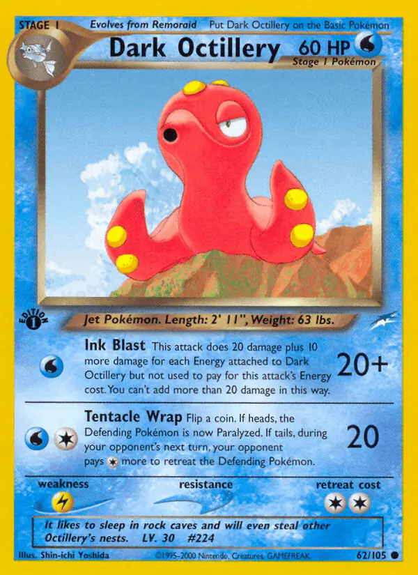 Carta Dark Octillery 62/105 de Neo Destiny