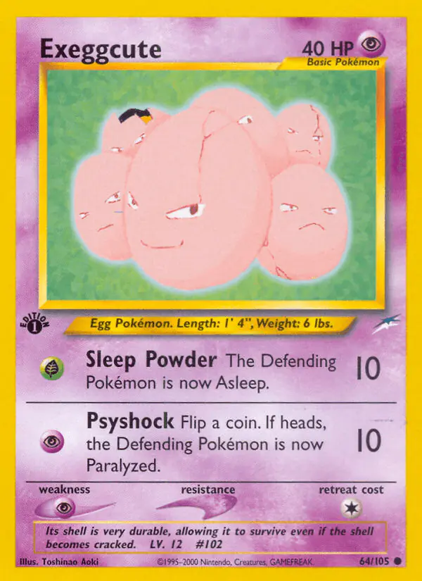 Carta Exeggcute 64/105 de Neo Destiny