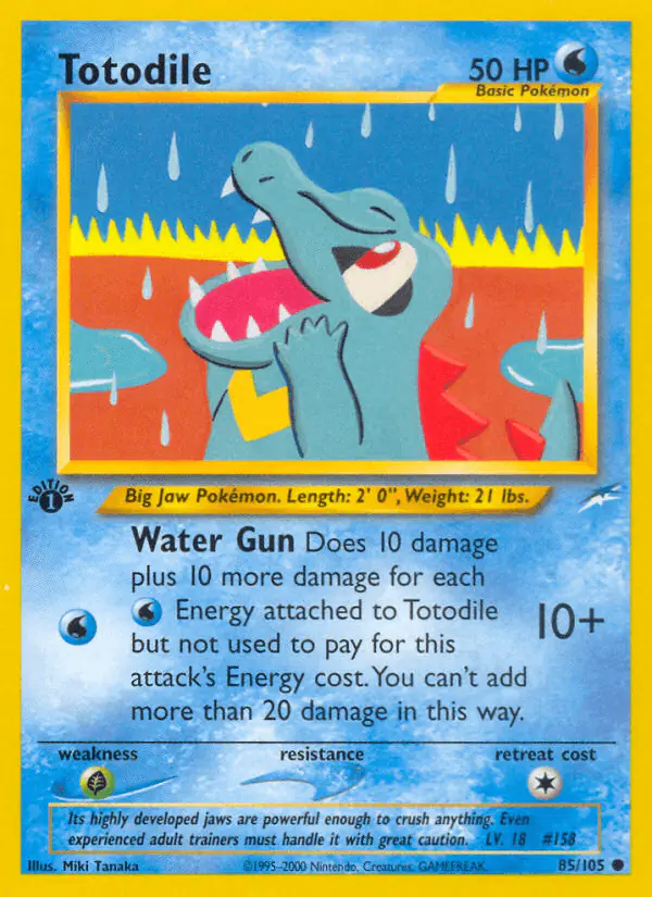 Carta Totodile 85/105 de Neo Destiny
