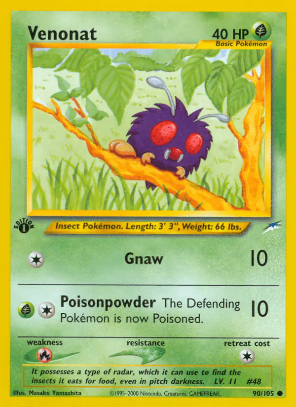 Carta Venonat 90/105 de Neo Destiny