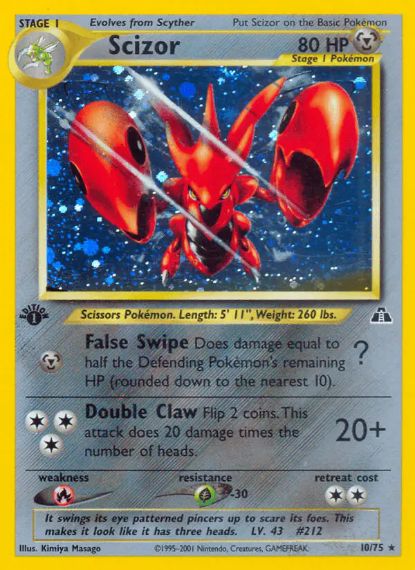 Carta Scizor 10/75 de Neo Discovery