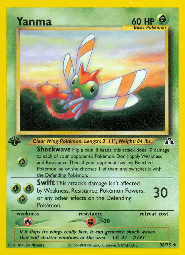 Carta Yanma 36/75 de Neo Discovery