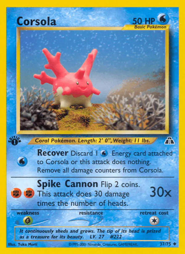 Carta Corsola 37/75 de Neo Discovery