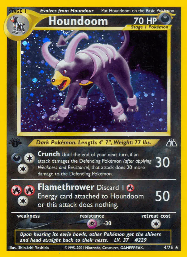 Carta Houndoom 4/75 de Neo Discovery
