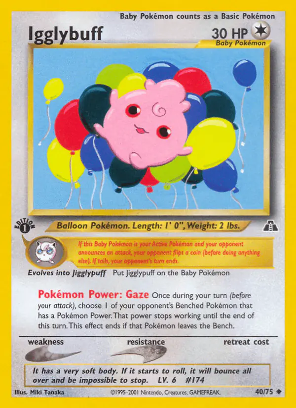 Carta Igglybuff 40/75 de Neo Discovery