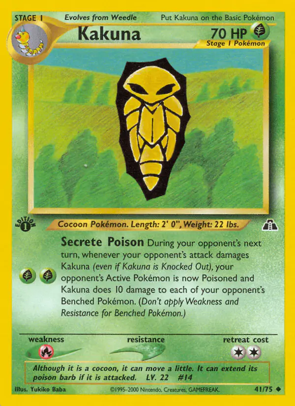 Carta Kakuna 41/75 de Neo Discovery