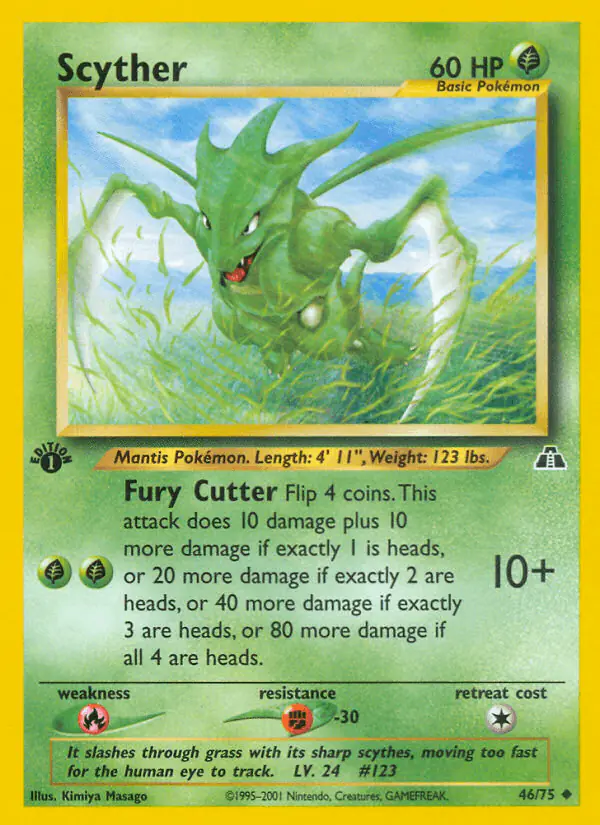 Carta Scyther 46/75 de Neo Discovery