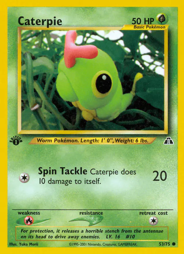Carta Caterpie 53/75 de Neo Discovery