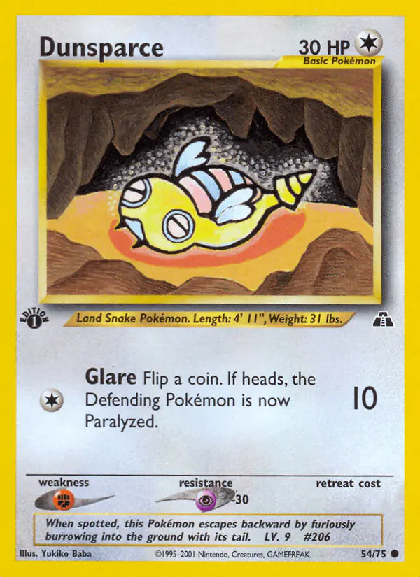 Carta Dunsparce 54/75 de Neo Discovery