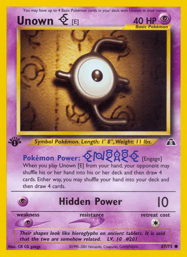 Carta Unown [E] 67/75 de Neo Discovery