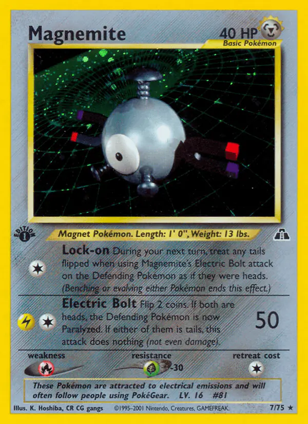 Carta Magnemite 7/75 de Neo Discovery