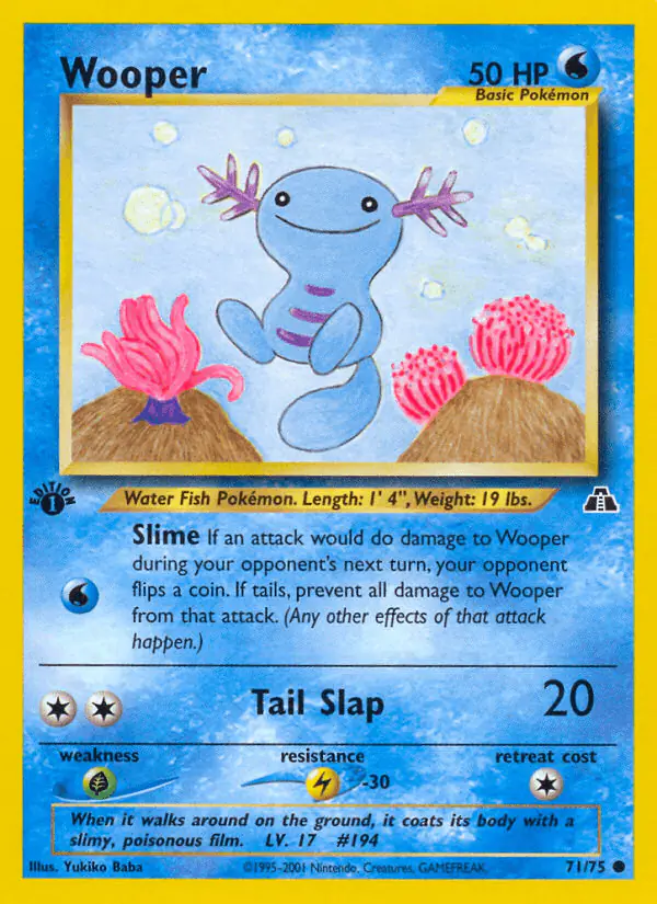 Carta Wooper 71/75 de Neo Discovery
