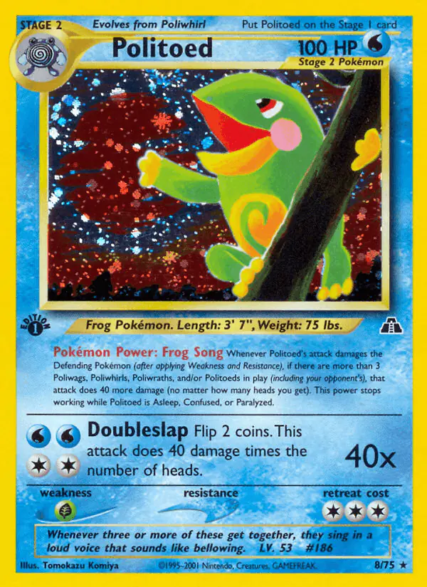 Carta Politoed 8/75 de Neo Discovery