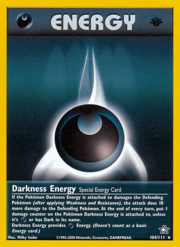 Carta Darkness Energy 104/111 de Neo Genesis