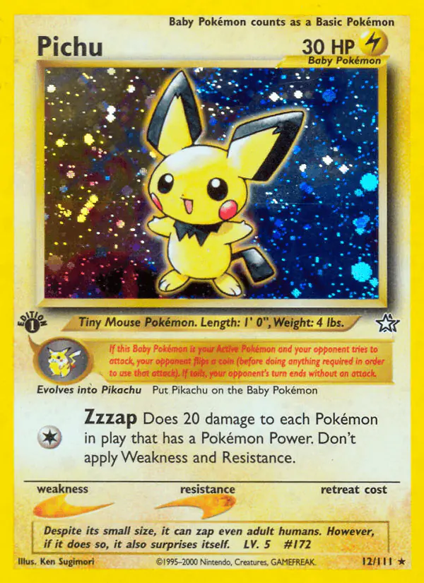 Carta Pichu 12/111 de Neo Genesis