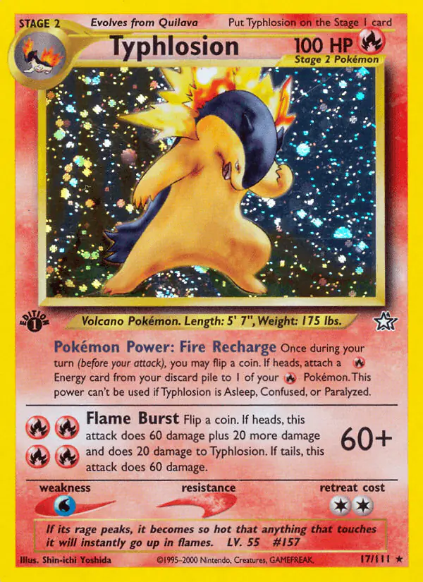 Carta Typhlosion 17/111 de Neo Genesis