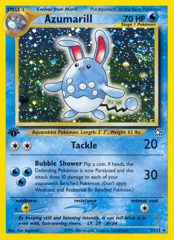 Carta Azumarill 2/111 de Neo Genesis